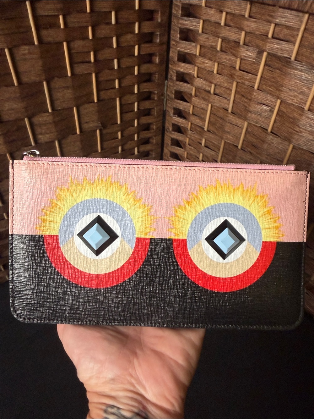 Fendi Monster Flat Pouch EUC - Picture 8 of 8